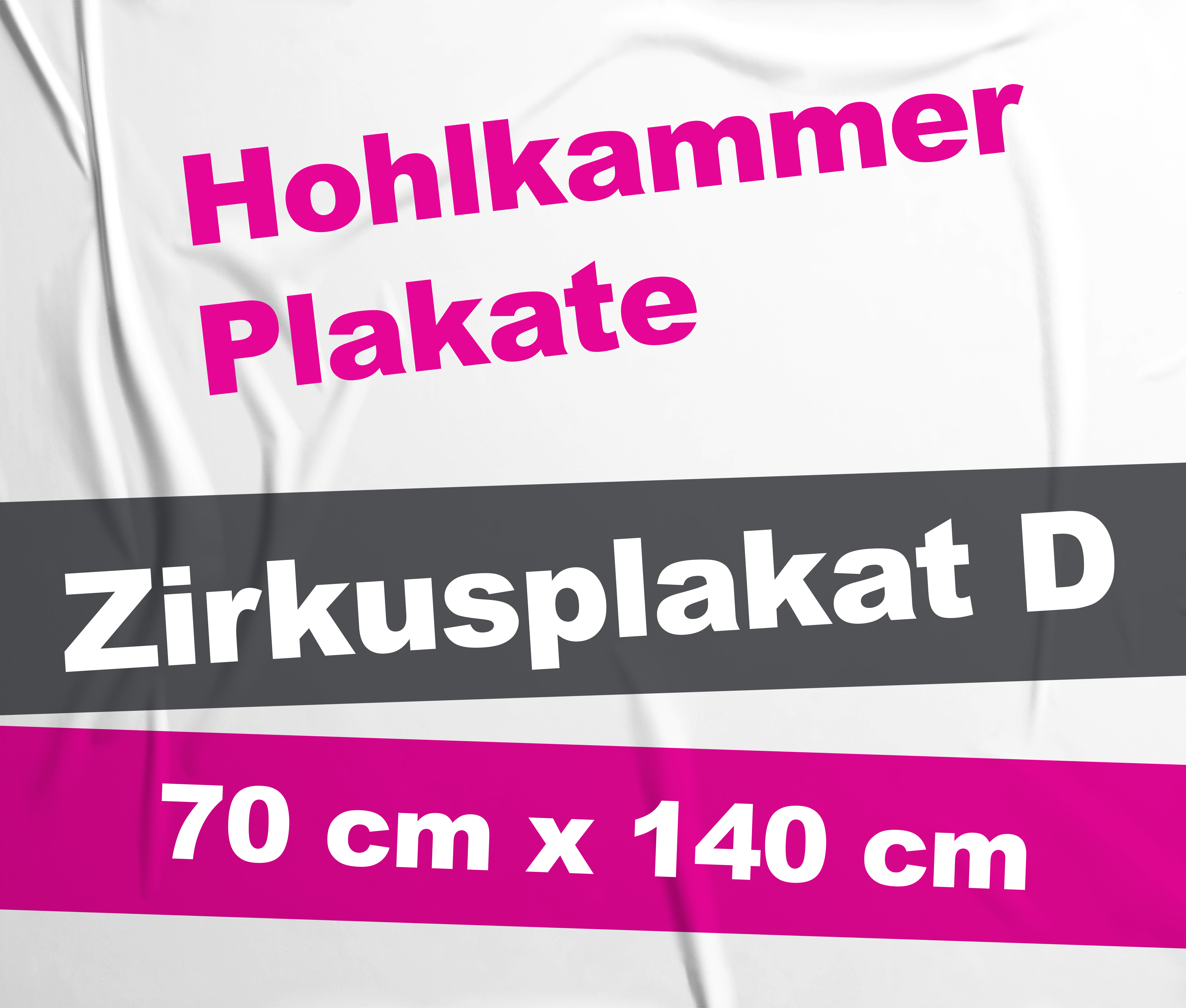 Wahl-/Event-/Zirkusplakat D - Hohlkammerplakate 70 x 140 cm 